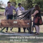 Unveiling of the memorial bench and plaque